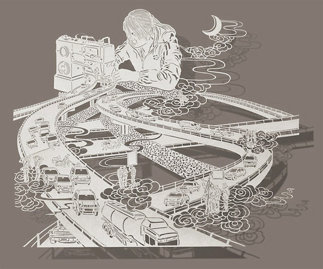 Detailreiche Papierschnittkunst