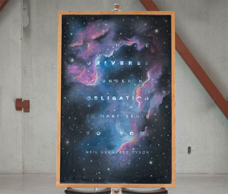 Kreidekreationen berühmter Zitate