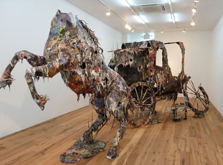 Creepy Sculptures Made out of Used Books