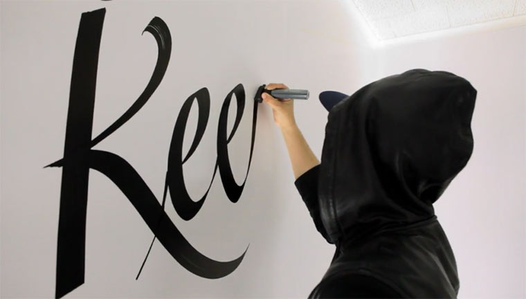 Graffiti Artist FAUST und sein Wandspruch