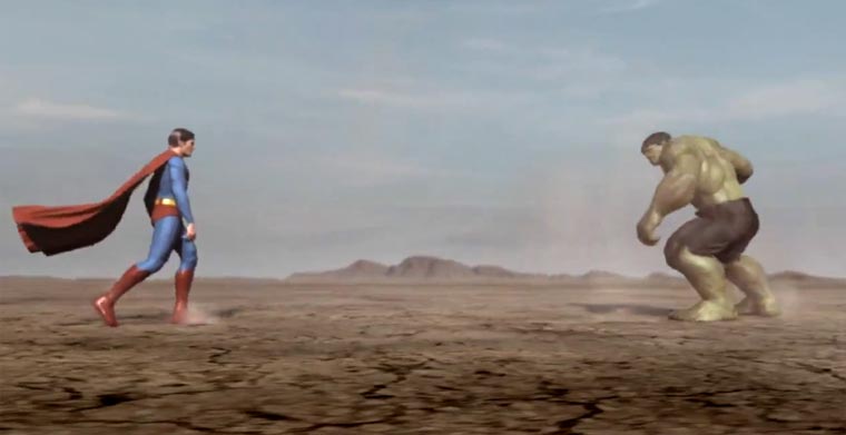 Animation: Hulk vs. Superman