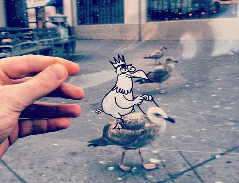 Folienzeichnungen treffen auf die Realität