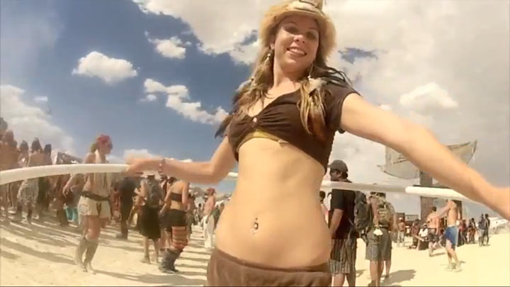 Hula Hoop POV-Shots at Burning Man 2012
