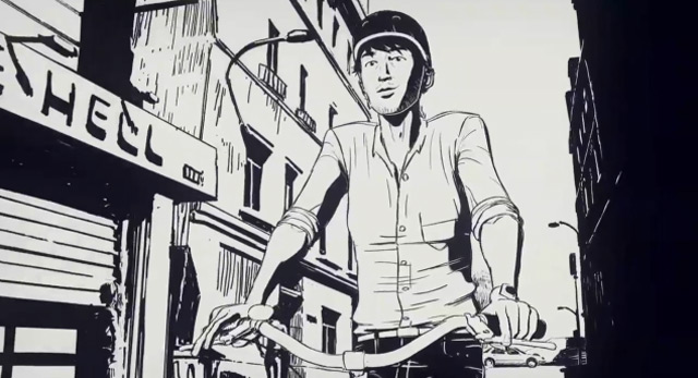 Schwarz-Weiß-Radelei