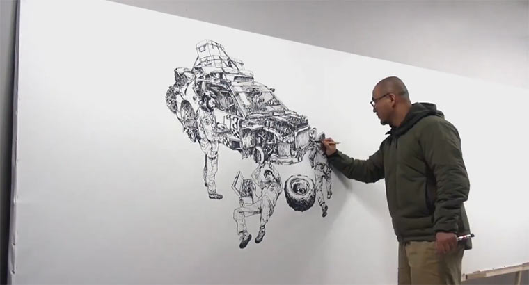 Timelapse: unglaubliche Freihandzeichnung