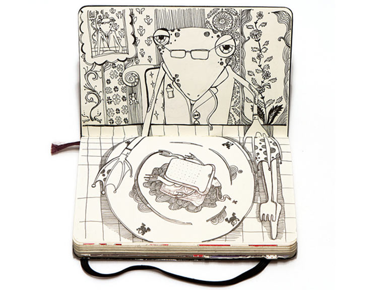 Notizbuchillustration: The Last Supper