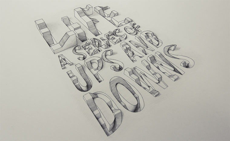 3D-Typografie von Lex Wilson