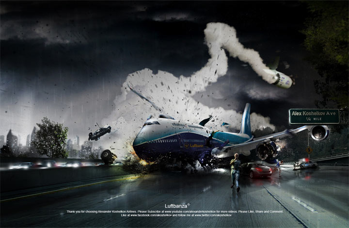 Photoshop Timelapse: Luftbanza Airlines