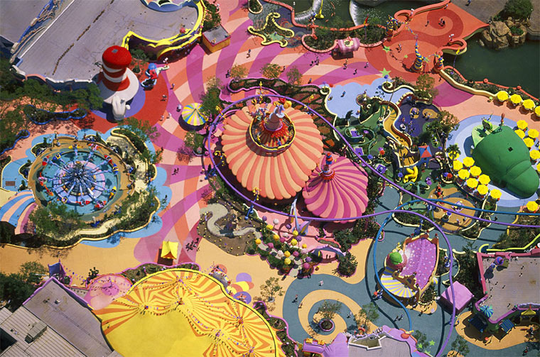 Spielerische Landschaften von Oben