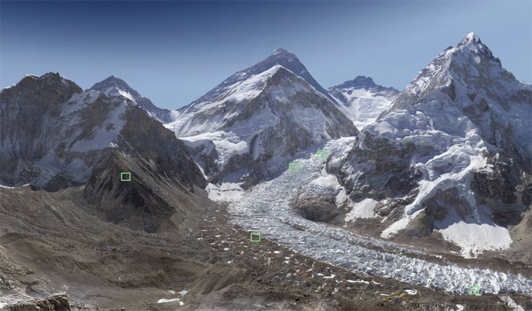 interaktives 2 Mrd. Pixel-Foto des Mount Everest