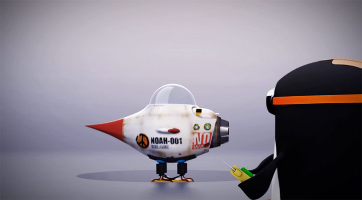 Animation: Erster Pinguin im Weltall?