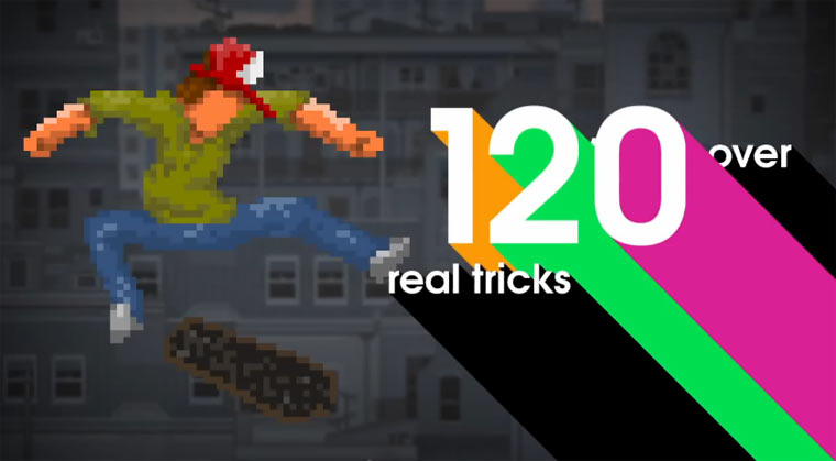 Pixel-Skateboarden mit OlliOlli