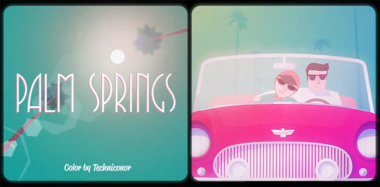 animierte Hommage an Palm Springs