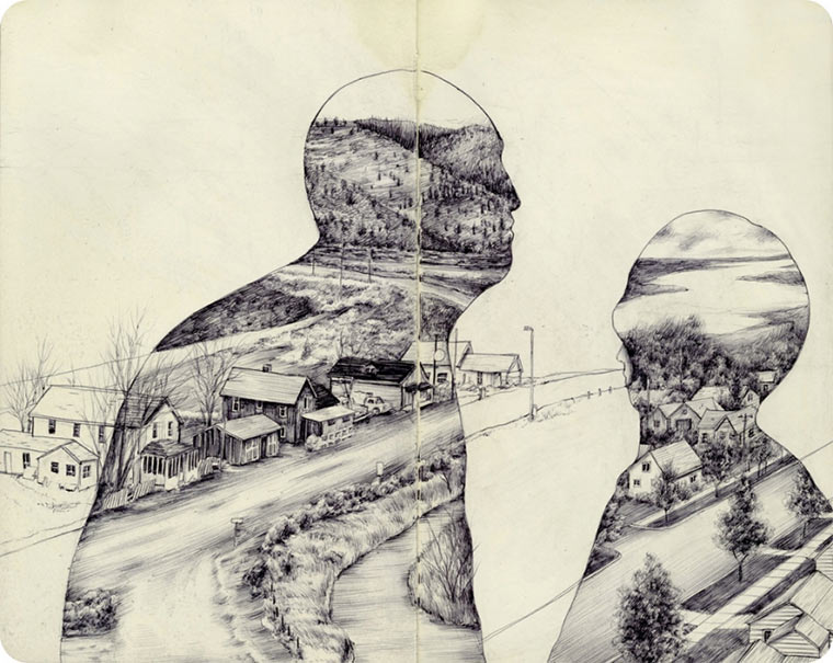 Notizbuchzeichnungen von Pat Perry