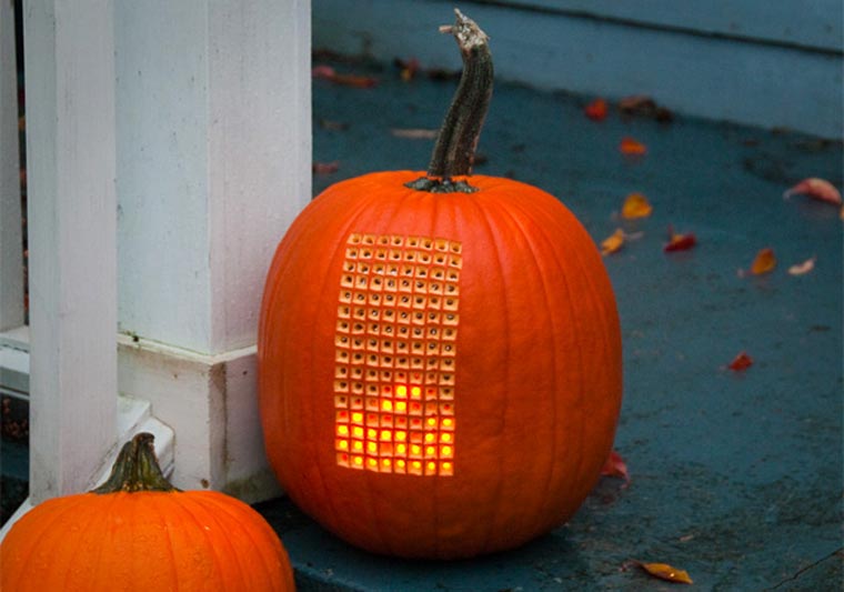 voll-funktionstüchtiges Tetris IN einem Kürbis