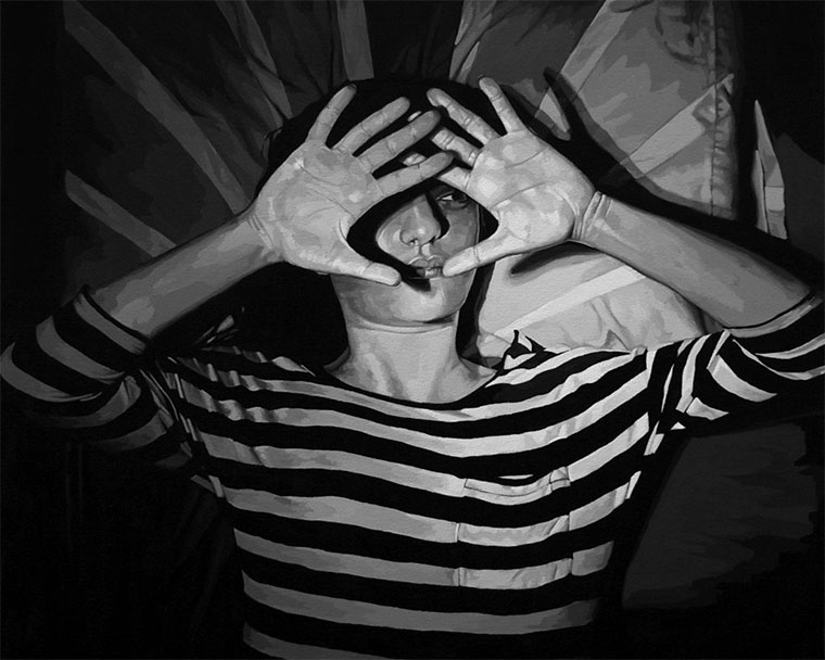 Schwarz-Weiß-Malerei: Rebecca Adams