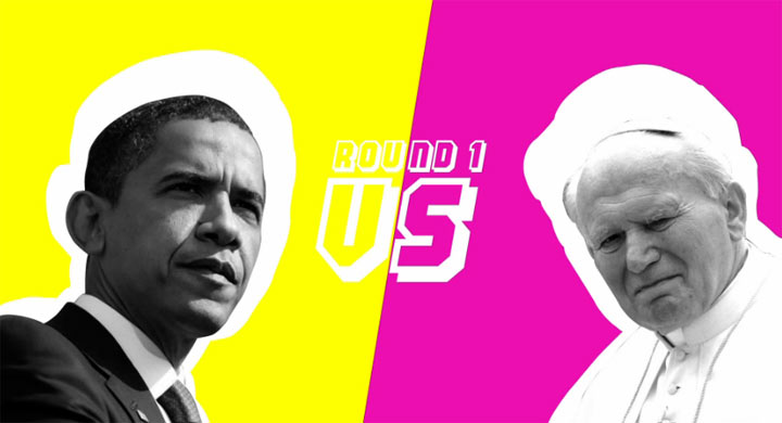 Queen, Papst & Obama spielen Schnick-Schnack-Schnuck