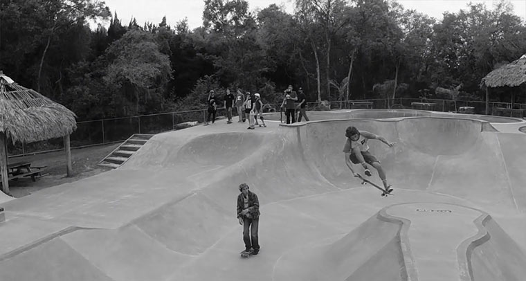Skateboardpark-Drohnenaufnahmen