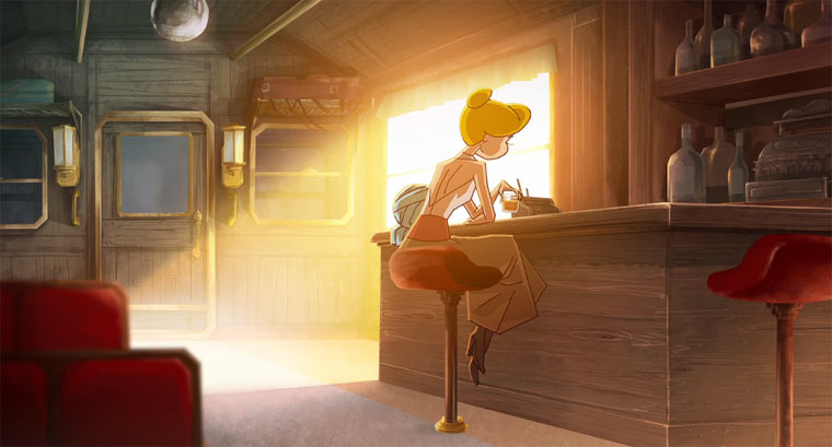 Animierter 2D-Western: Solstice