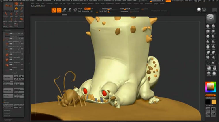 Speedsculptering: 3D-Kreatur am PC