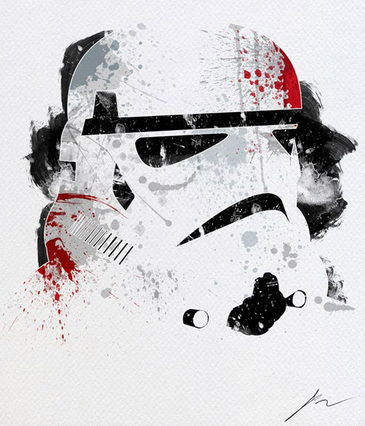 Sensationelle Star Wars-Charakter-Gemälde