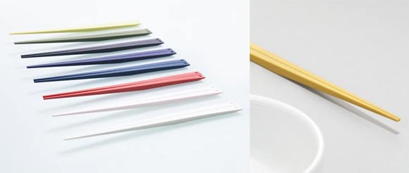 Essstäbchen unter Einsatz der Schwerkraft