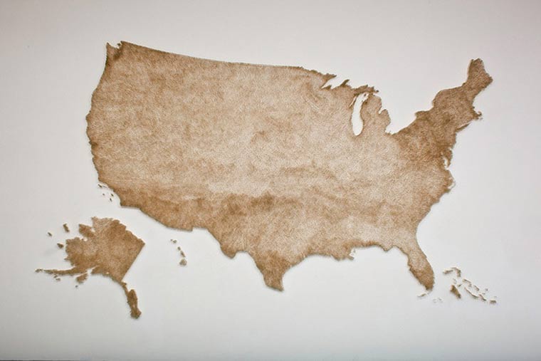 USA-Karte aus tausenden Streichhölzener – yeah, it burns.