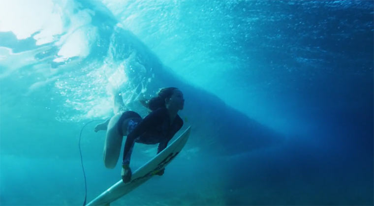 Surfen aus der Sicht des Meeresboden