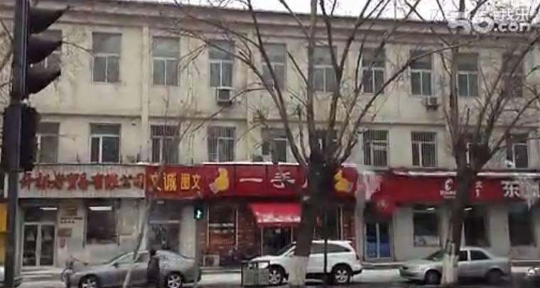 kunstvolle chinesische Dachschneelawine