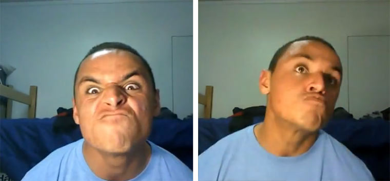 Gesichtsakrobatik zu Dubstep