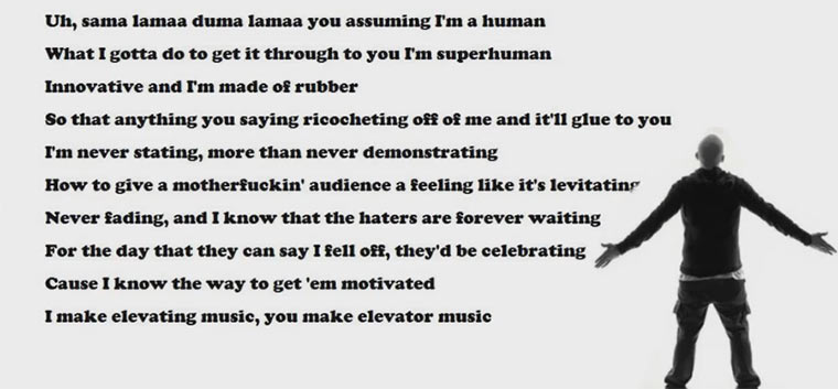 Eminem rappt schneller als sein Schatten