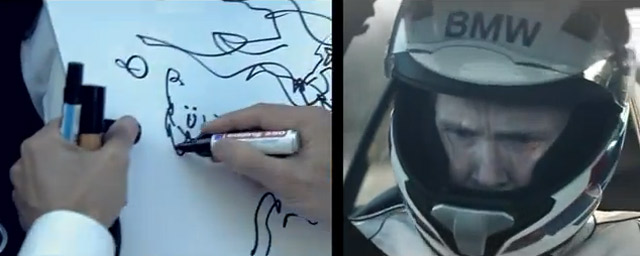 Weihnachtskarte auf der Rennstrecke malen? Schwierig…