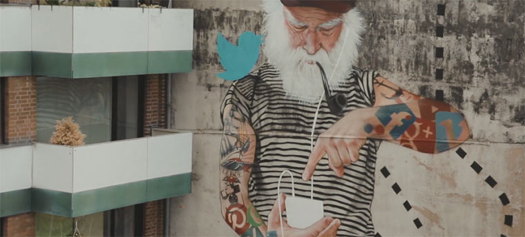 Fischersnetz-Mural in Hamburg