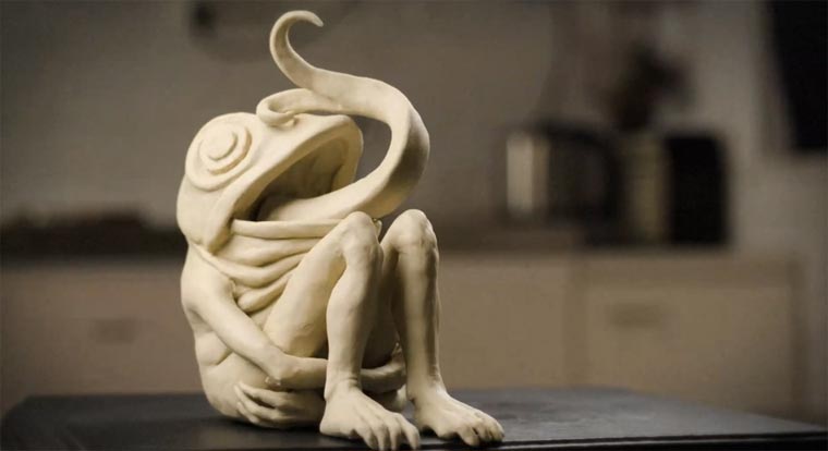 Teig-Stopmotion: food