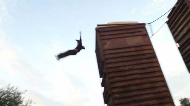 Parkour-Rube-Goldberg-Maschine