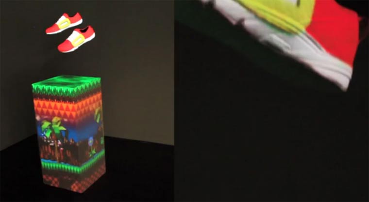 3D-Projektion auf auf Sneakern