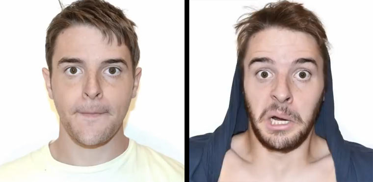 Selfie-Stopmotion-Grimassen