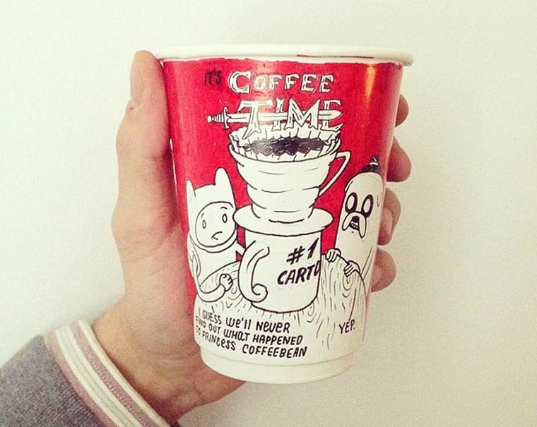 Kaffeebecher-Illustrationen