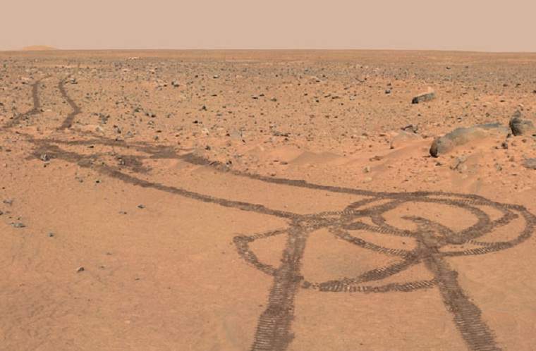 Curiosity malt Penis auf den Mars