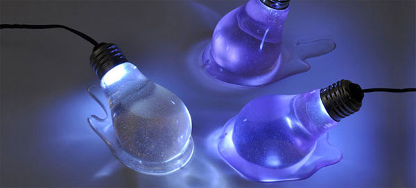 geschmolzene LED-Glühbirne