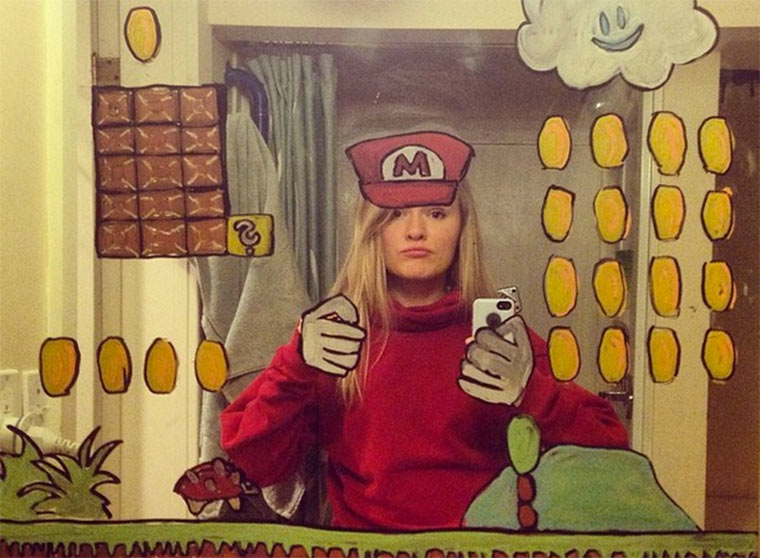 Kreative Spiegel-Selfies