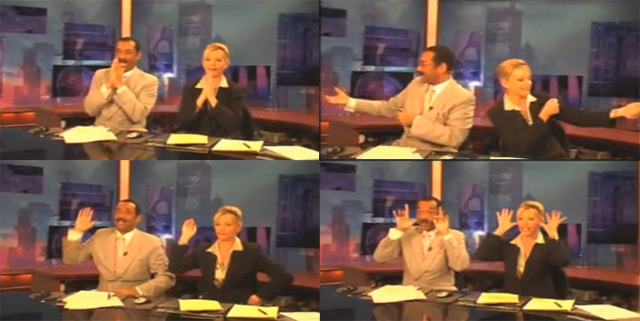 Nachrichtensprecher-Choreographie