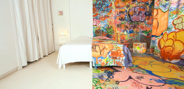 Halb-Graffiti-Hotelzimmer: Making of