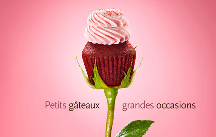 Süße Cupcake-Werbung