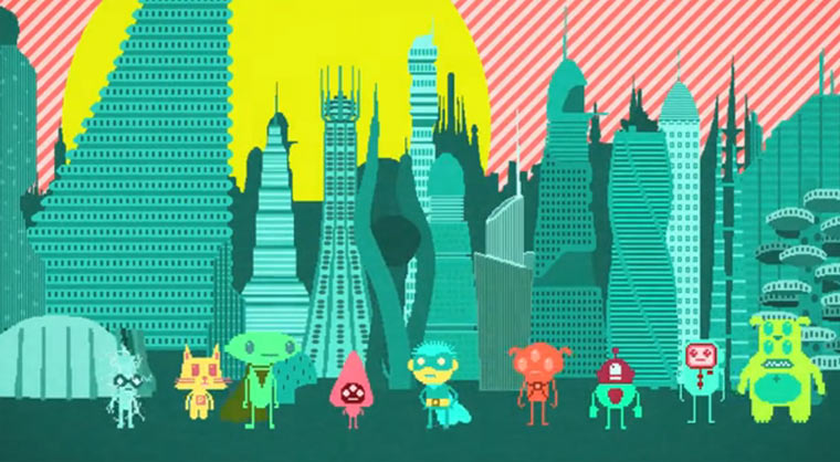 Animierte Aliens von Planeten 8 und 9