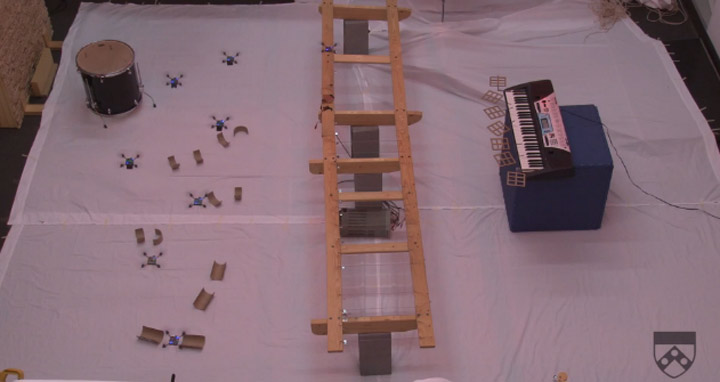 James Bond Theme played by Quadrocopters