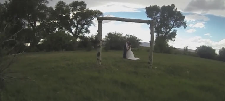 Quadropcopter-Hochzeitsfoto-Fail