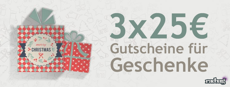 3×25€-Gutscheine von radbag zu gewinnen