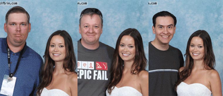 GIFs: Immer der gleiche Ausdruck auf Fotos