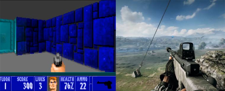 Evolution der Egoshootergrafik (1992-2012)